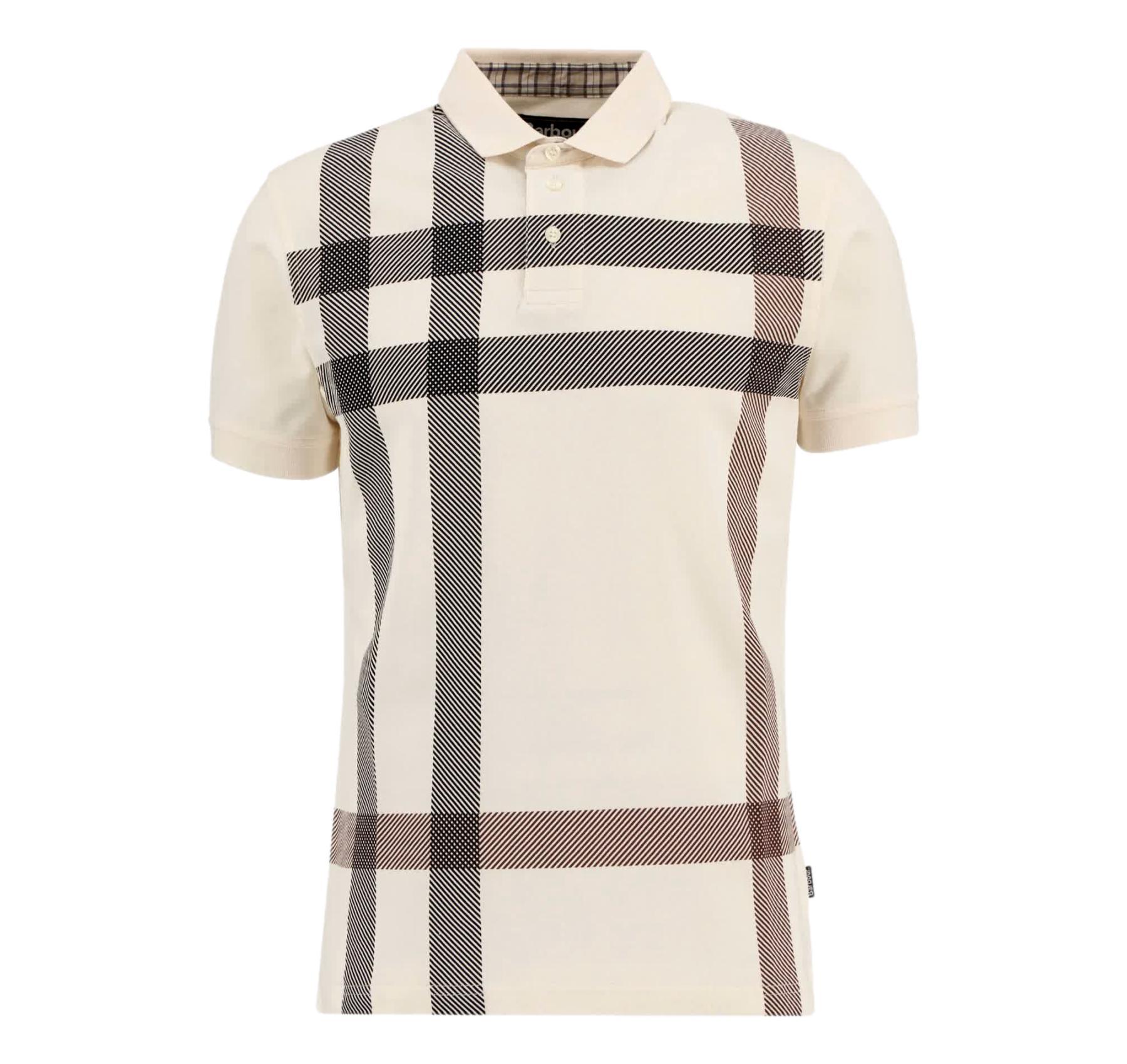 BARBOUR Polo Uomo Blaine Oversized Tartan MML1117WH32 Beige Chiaro
